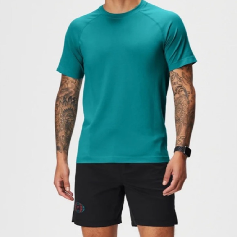 NEW FABLETICS THE TRAINING DAY TEE DARK TEAL SIZE:S